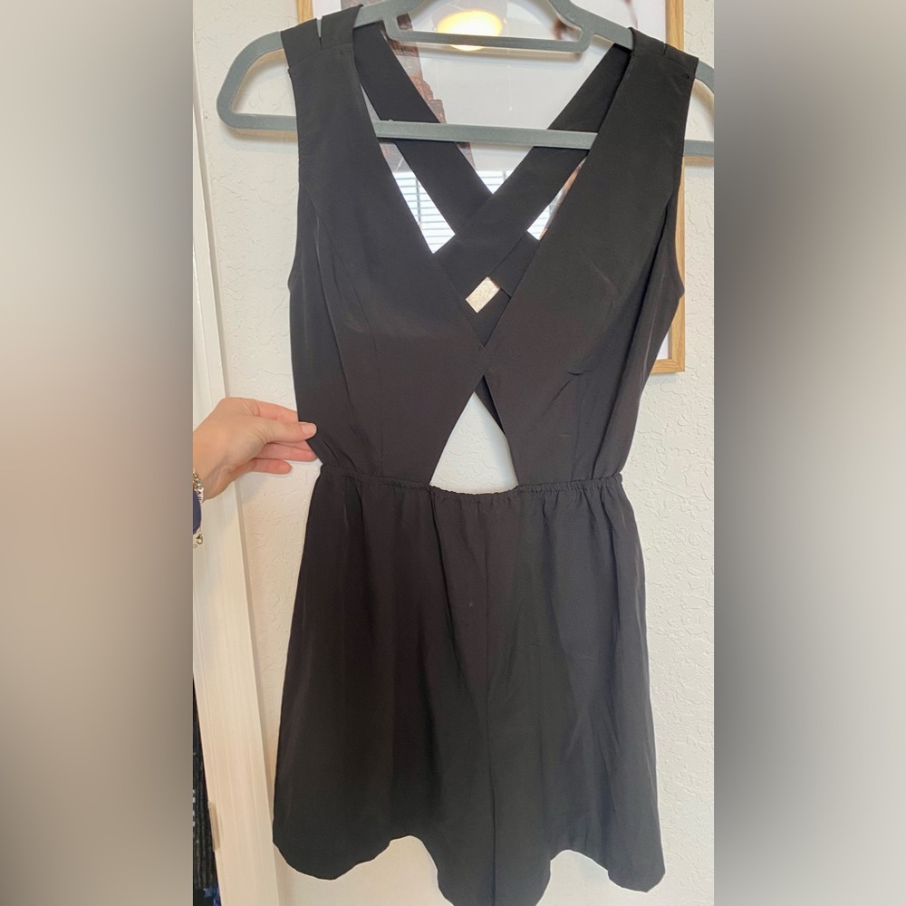Tobi black cross romper